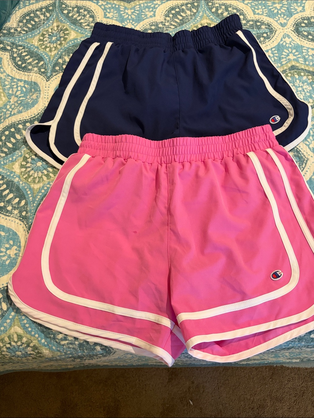 Champion Pink and Navy Athletic Shorts Set Large 12/14